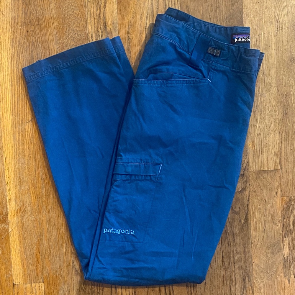 Patagonia Womens Venga Rock Pants Size 2 Big Sur Blue Climbing Bouldering